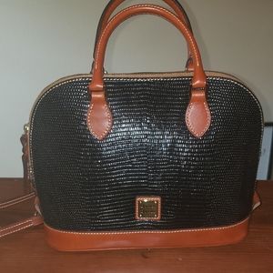 Dooney and Bourke Satchel Black Lizard Skin